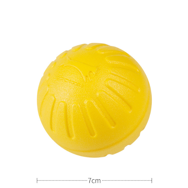 Hunde Kauspielzeug Outdoor Ball Schwimmspielzeug Wurfball Langlebig Bissfest Wasserfest Detailbild gelb