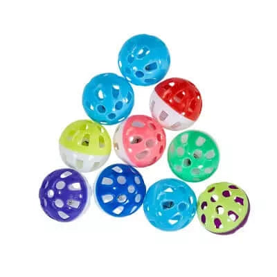 3er Set Haustier Spielzeug Ball mit Glocke Glöckchen Hunde und Katzenspielzeug 4 cm jetzt kaufen