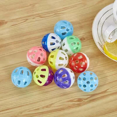 3er Set Haustier Spielzeug Ball mit Glocke Glöckchen Hunde und Katzenspielzeug 4 cm jetzt kaufen