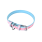 Hundehalsband Kunstleder Welpen Halsband Verstellbar mit silberfarbenem Verschluss mit D-Ring Rosa / Blau Hauptbild