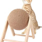 Katzenspielzeug Kratzball Spielzeug Sisal Kratzspielzeug Ball mit Gestell Katzenkratzbrett mit Holzhalterung Detailbild