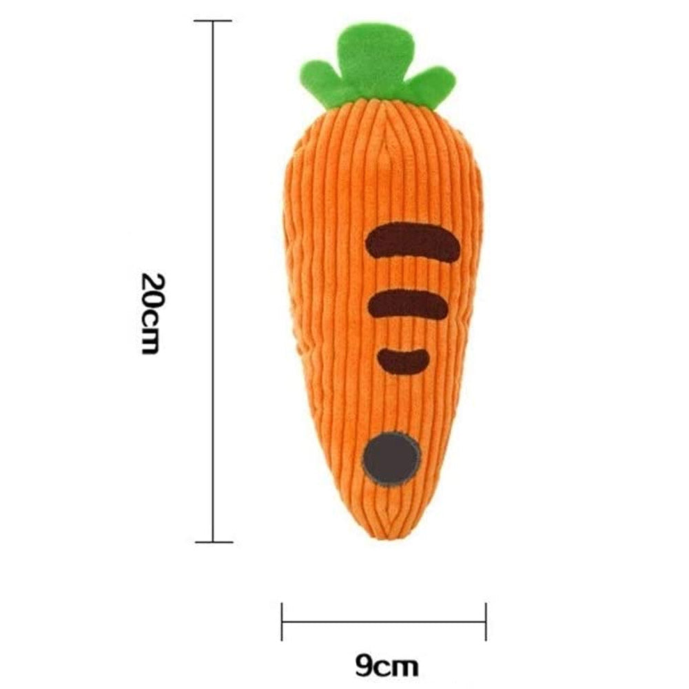 Hundespielzeug Kau Spielzeug Quietschend Hunde Welpen Kuscheltier Karotte Maße