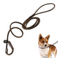 Lederleine Hundeleine Leine mit Halsband aus einem Stück Echtleder verstellbar & lautlos